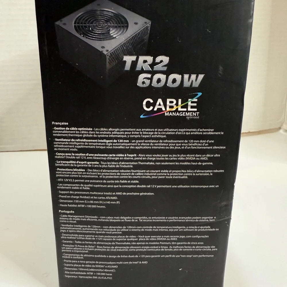 TR2 600W Power Supply - Black